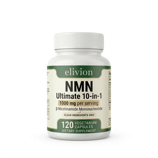NMN 1000mg 10-in-1 Complex | NAD+ Support Supplement – 120 Veggie Capsules